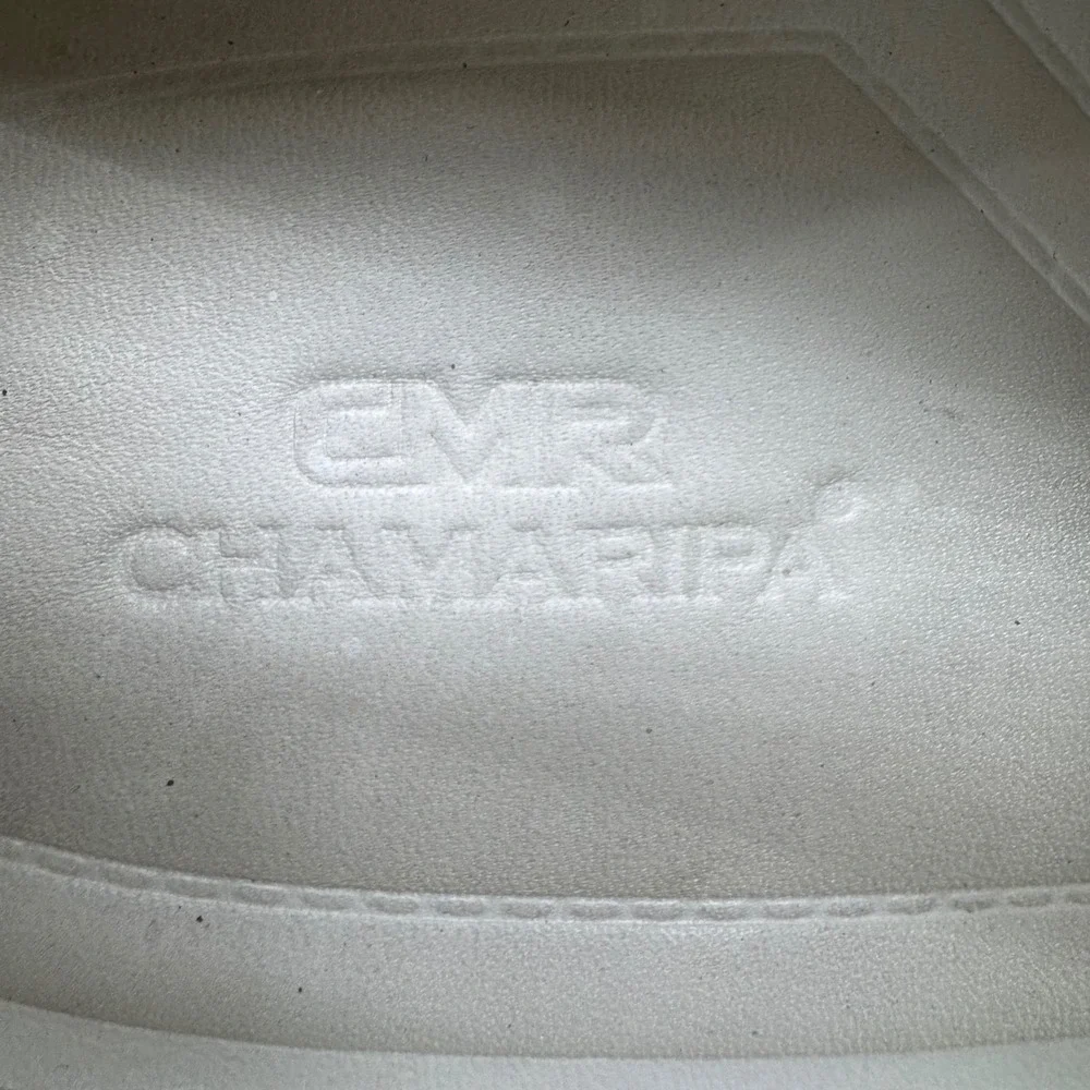 CHAMARIPA Black Canvas‎ Platform Sneakers Women EU 40 US 9 Cream Toe Cap
